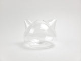 Big Cat Clear Glass Vase