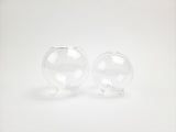 Tri-Legged Round Clear Glass Vase